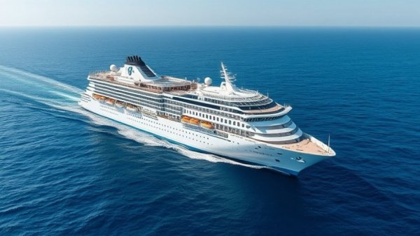 Cruise ship on open ocean; TUI operations Middle East update.