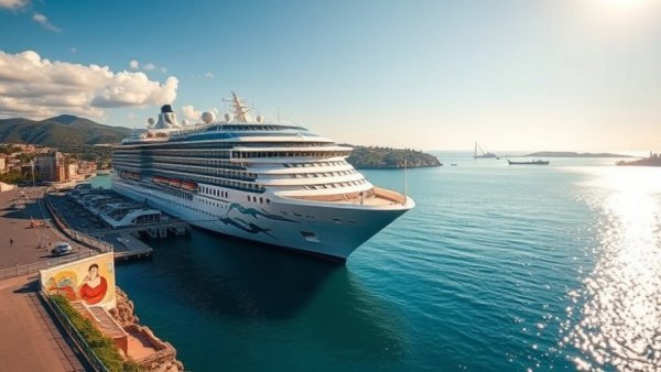Cruise ship in Bonaire with vibrant mural; solo cruises for women.