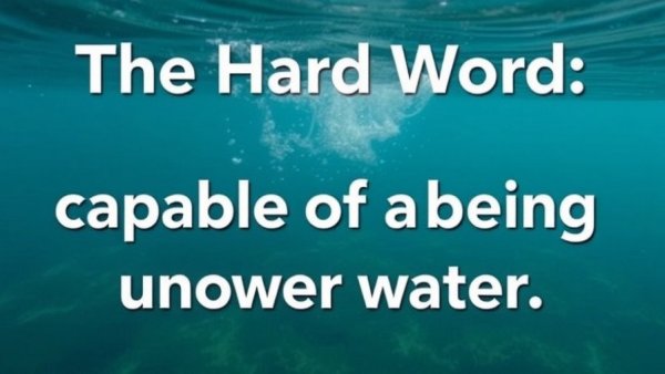 Quiz: The Hard Word ... capable of being under water