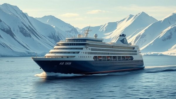 Holland America ship in Alaskan icy waters for season launch.