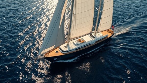 Orient Express Corinthian sailing yacht gliding over ocean waters.