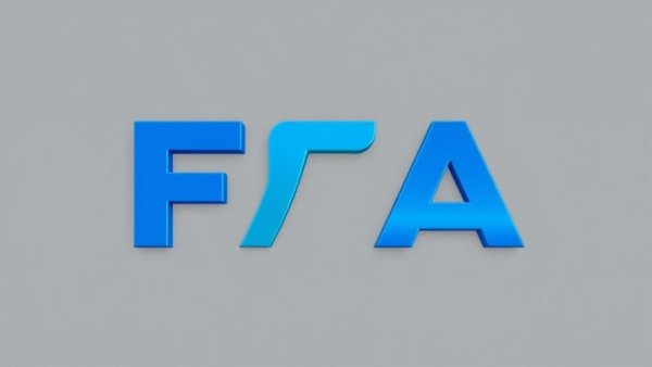 Minimalist abstract fa typography on gray background