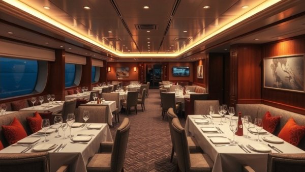 Luxurious dining area on upgraded Silver Spirit cruise