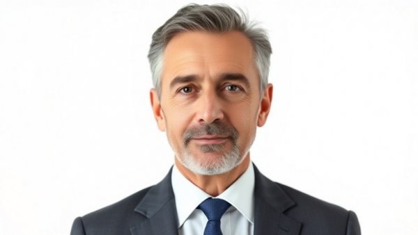 Portrait of a distinguished middle-aged man in a suit.