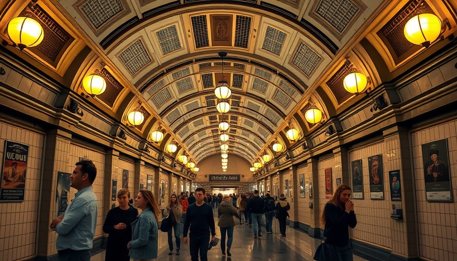 Unforgettable experiences in Paris subway station with glowing lamps.