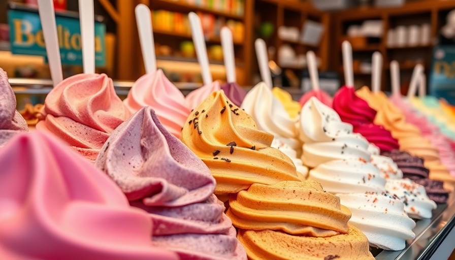 Vibrant display of assorted gelato flavors for Travel Adventures with Gelato