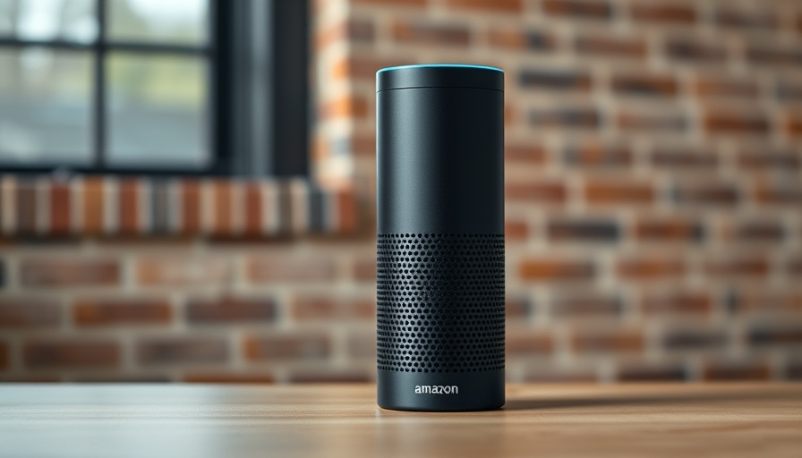 Amazon Echo on table demonstrating using voice assistants like Alexa.