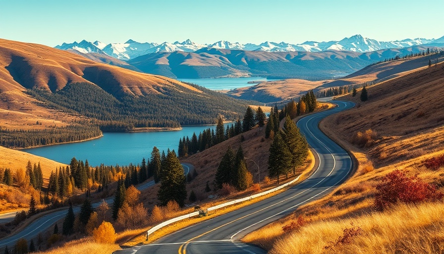 Scenic autumn road trip with mountain views, autumn activities