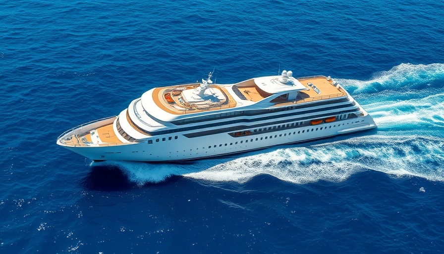 Luxurious cruise ship on Regent Seven Seas Cruises 2027-28 sailings.