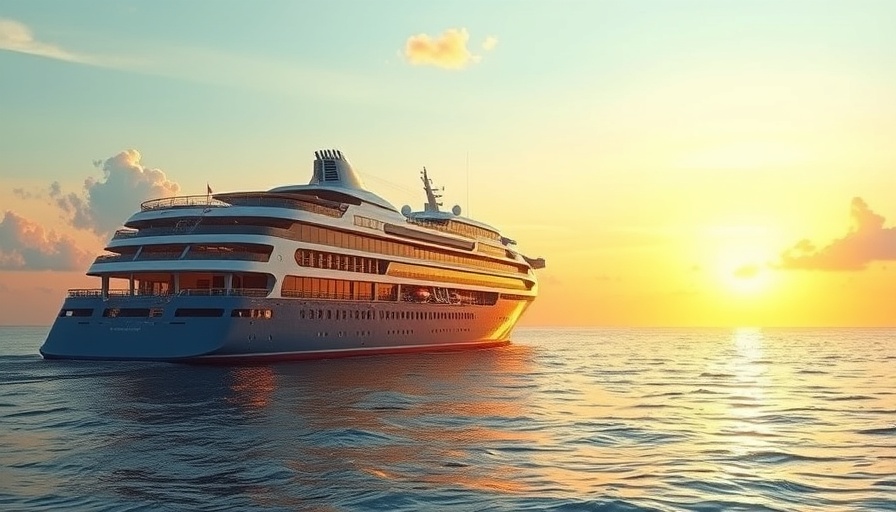 Luxurious cruise ship at sunset for Regent Seven Seas Cruises new sailings.