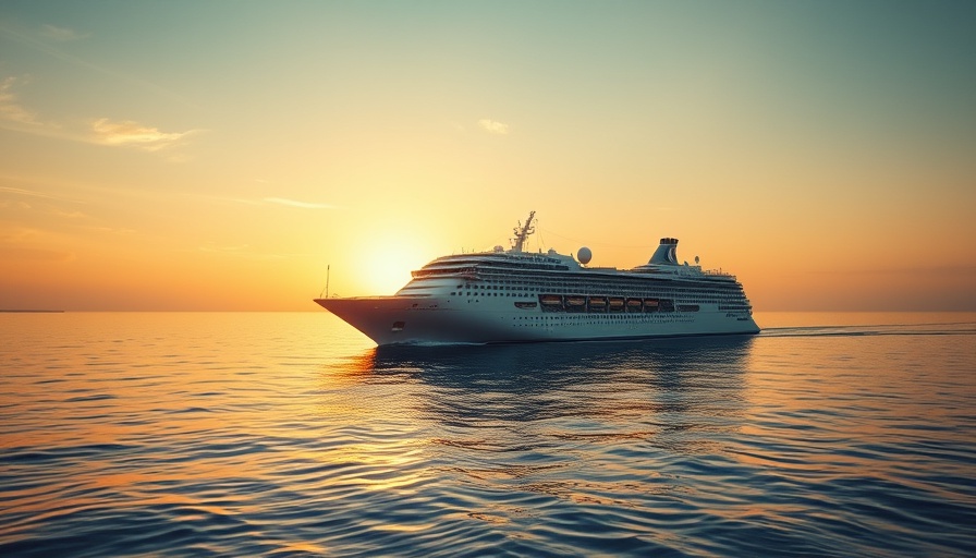Regent Seven Seas Cruises' new sailings, luxurious ship at sunset.