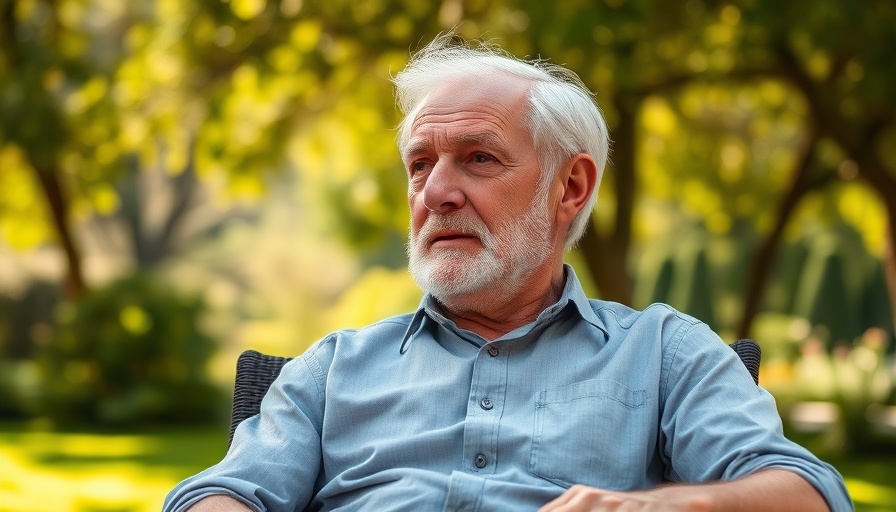 Thoughtful elderly man outdoors highlighting ways seniors can lower prostate cancer risk.