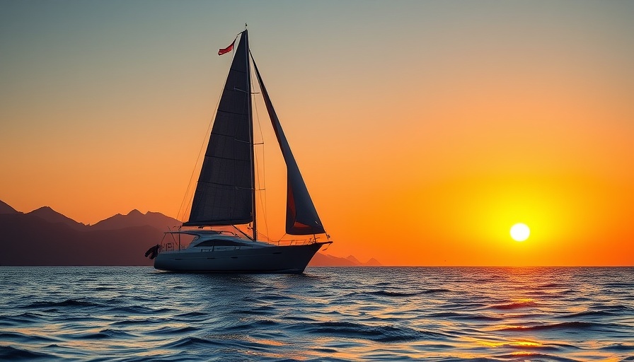 Majestic sailing yacht near Canary Islands at sunset.