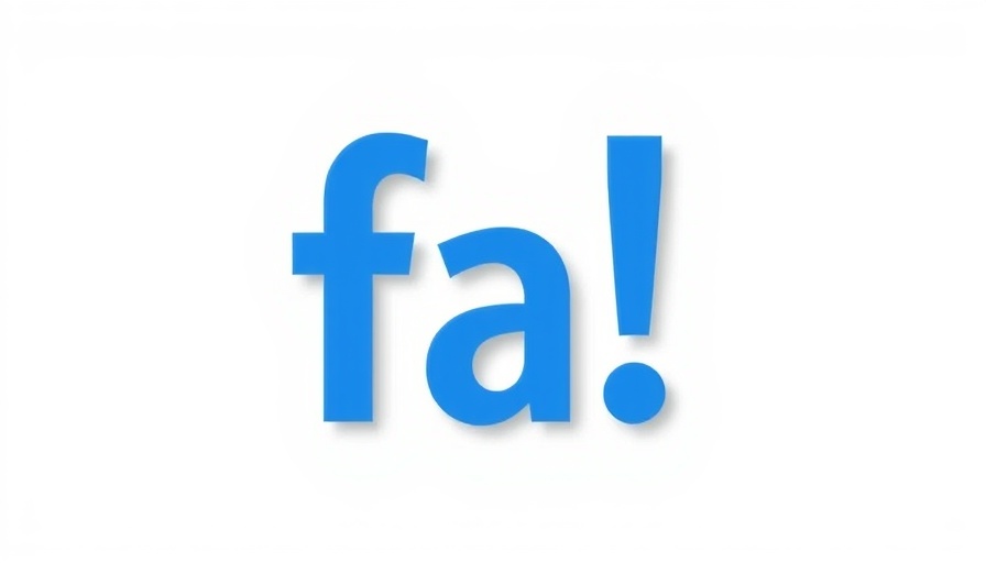 Simple blue 'fa!' text on white background, minimalistic design