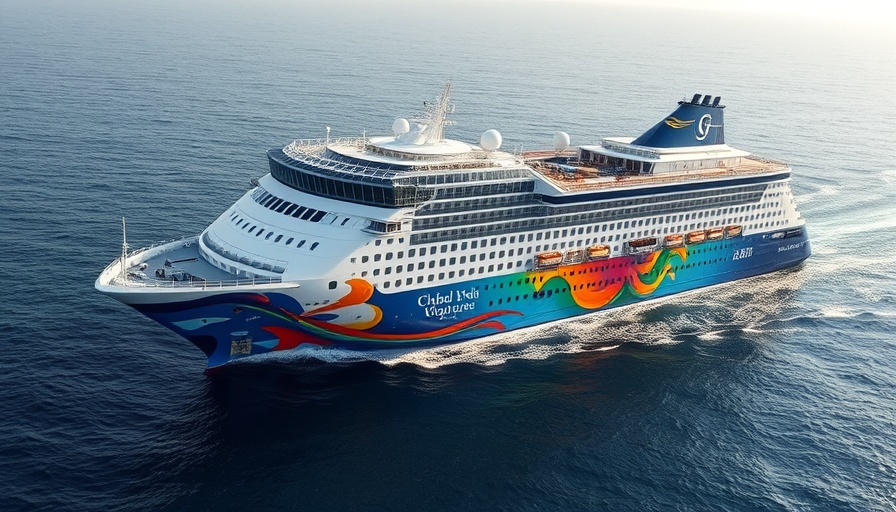 Colorful cruise ship symbolizing $200 Million Cost Savings in Cruise Industry.