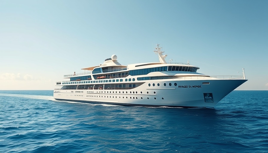 World Explorer cruise ship for Rivages du Monde sailing on open sea.