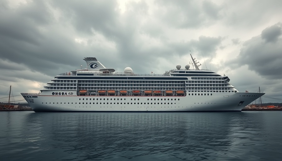 Empty cruise ship docked at harbor showcasing Australia cruise industry crisis.