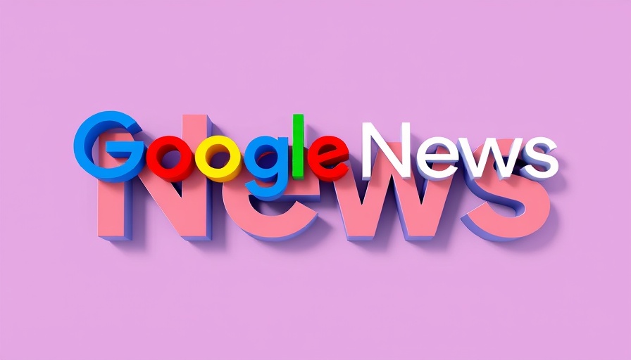 Colorful Google News logo, vibrant digital art style.