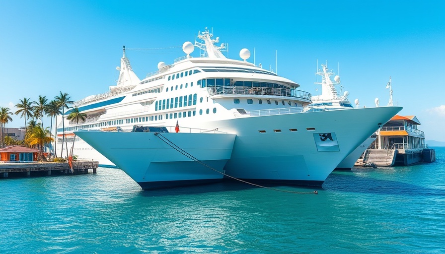 MSC world cruise ship at a sunny dock, vibrant sky