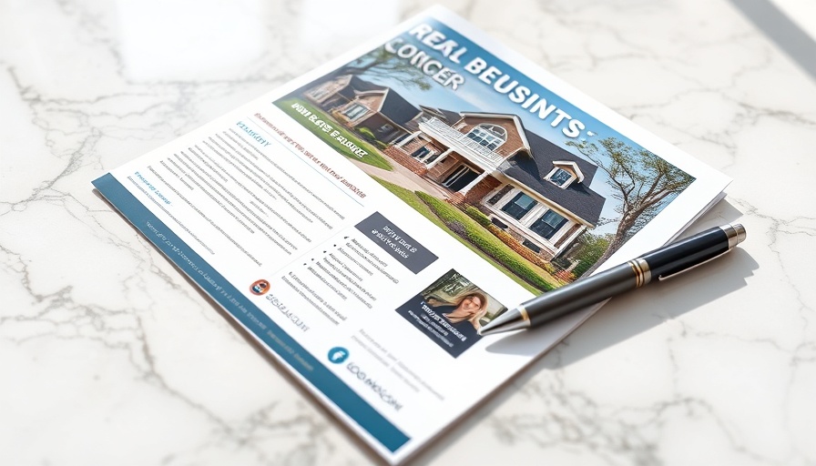 Real estate brochure for selling your home in spring with agency branding.