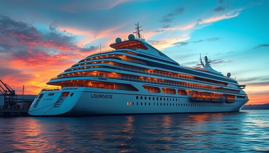 Cruise ship in port with serene twilight sky, Hurricane Erin itinerary changes.