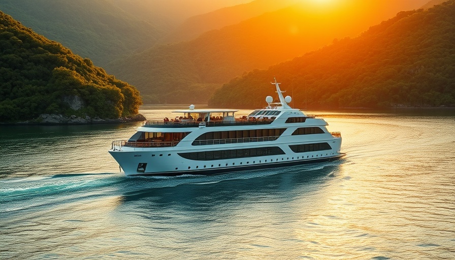 Amadeus River Cruises Anniversary river cruise at sunset.