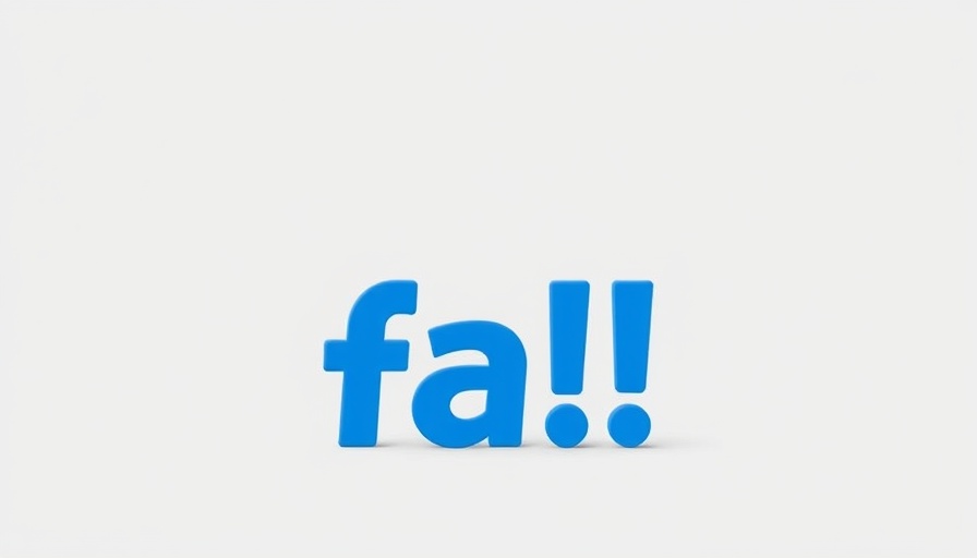Bold blue 'fa!' letters on grey background.
