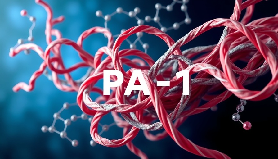 Abstract depiction of PAI-1 and muscle aging interaction.