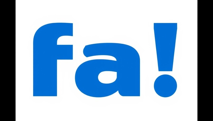 Modern typography design featuring 'fa!' in blue letters on white.