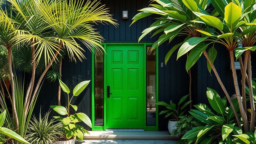 Modern New Zealand home entrance with green door showcasing buyer behavior trends and property value growth.