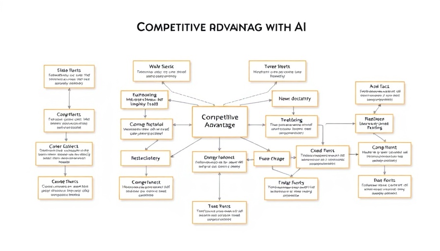 Flowchart illustrating AI strategies for competitive advantage.