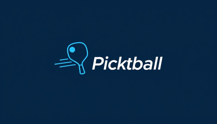 Minimalistic blue pickleball logo design for Healthy Aging.