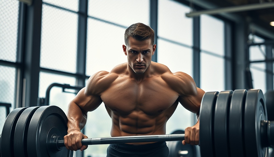 Athletic man lifting weights demonstrating strength and focus.