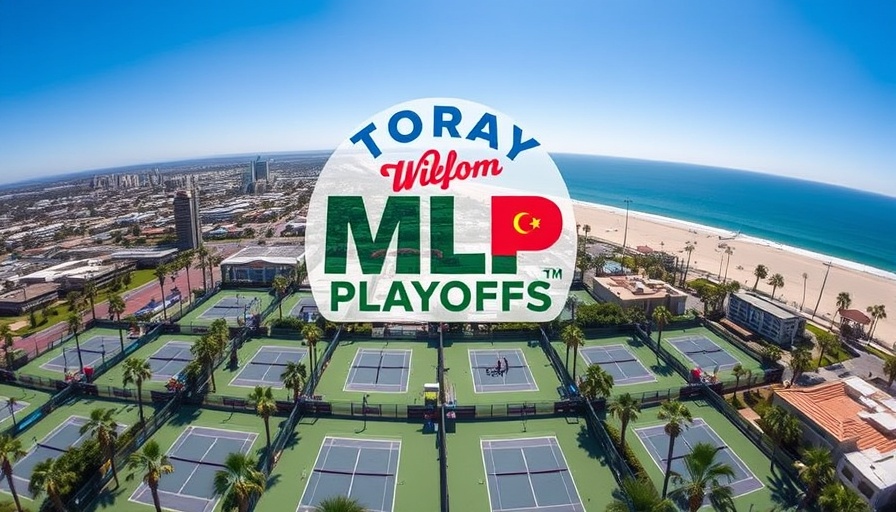 Aerial view of Major League Pickleball Playoffs site in San Diego