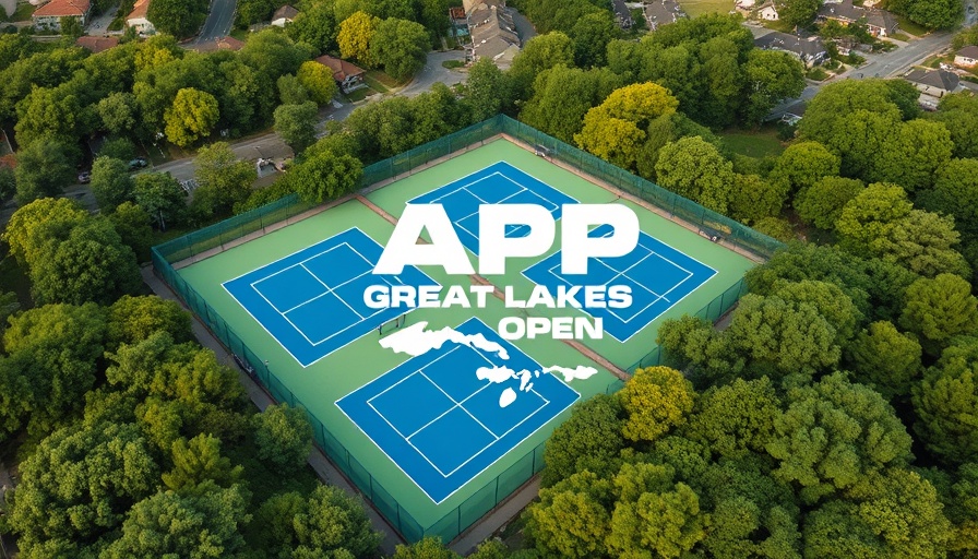 2025 APP Great Lakes Open Tournament aerial view with sports complex.