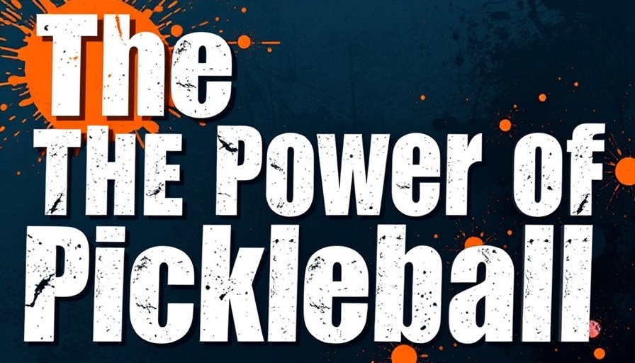 The Power of Pickleball Documentary title with textured design