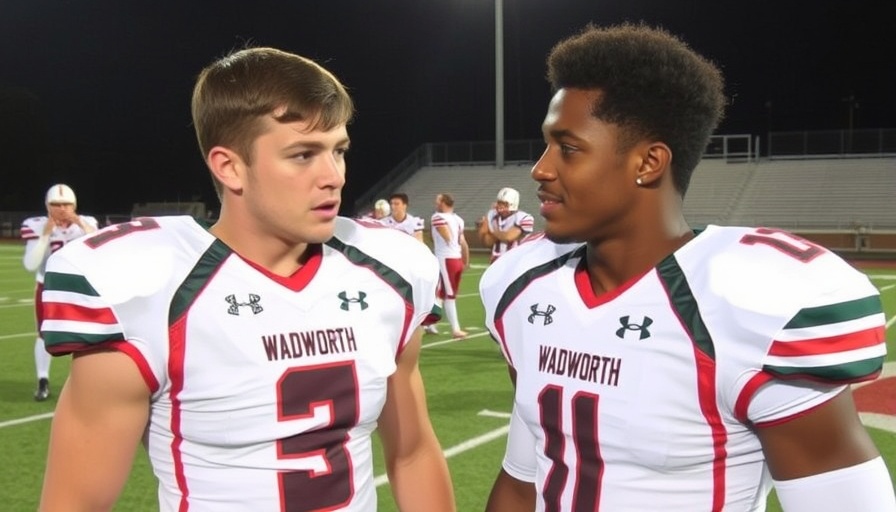 Wadsworth football players Jack McNeill and Jay'len King talk after game against Nordonia