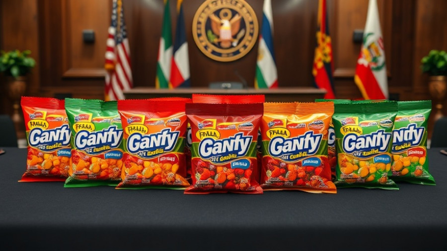 Ohio hemp regulations exhibit with colorful candy packages.