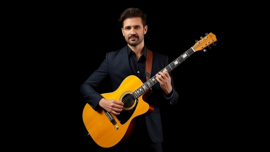 Elegant musician with guitar, related to Cleveland Concerts November 2025.