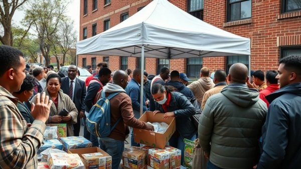 Ohio food assistance disruption causes community event for food distribution.