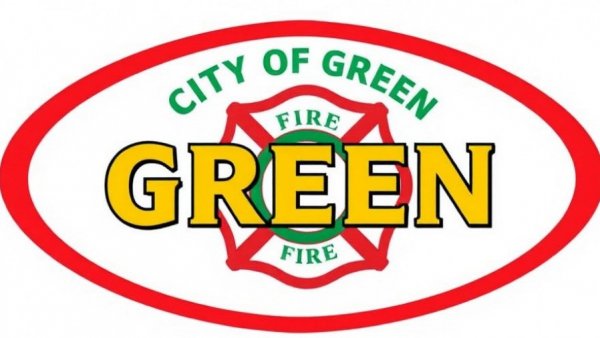 City of Green Division of Fire logo in red and gold
