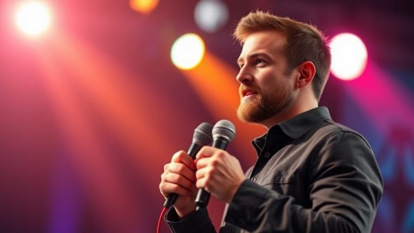 Keynote speaker on stage discussing business incentives