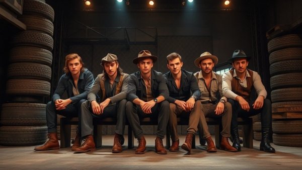 Cast of The Outsiders musical at Playhouse Square showing strong presence.