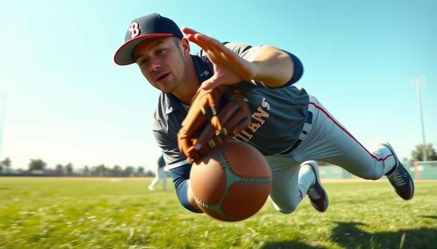 Athletic baseball player making a diving catch, Matthew Mansbery baseball statistics.
