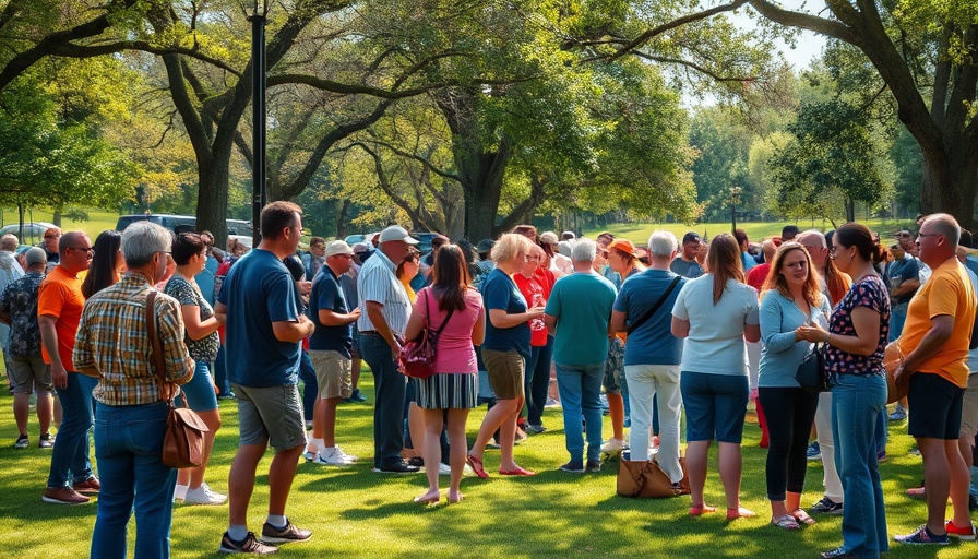 Vibrant Cuyahoga Falls community event in a park setting.