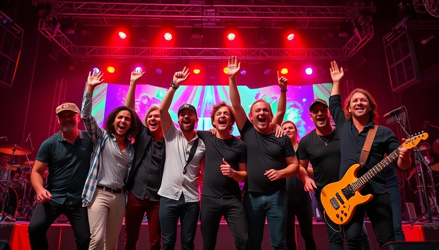 Barenaked Ladies concert Toledo, band celebrating on stage
