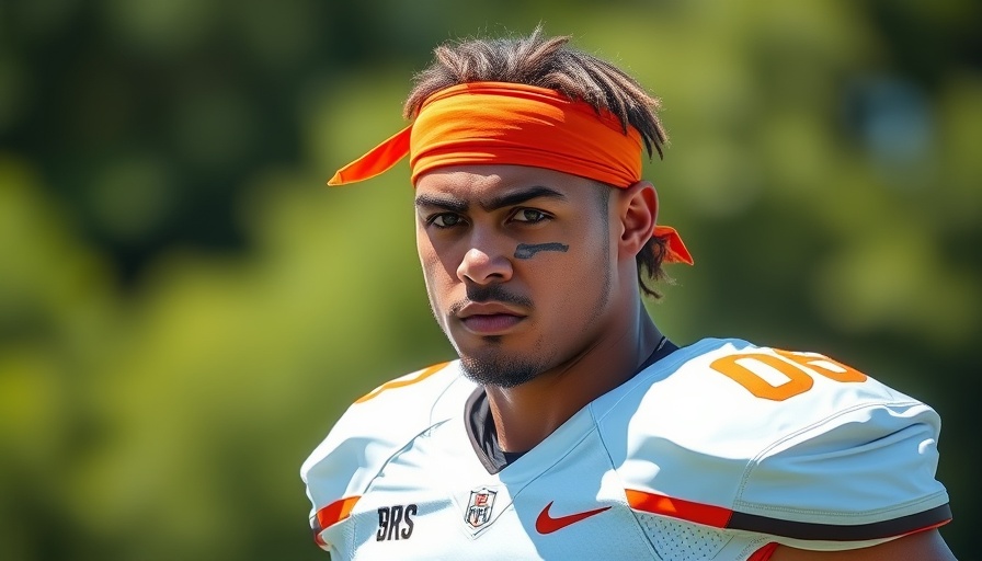 Harold Fannin Jr. practicing in Browns uniform outdoors.