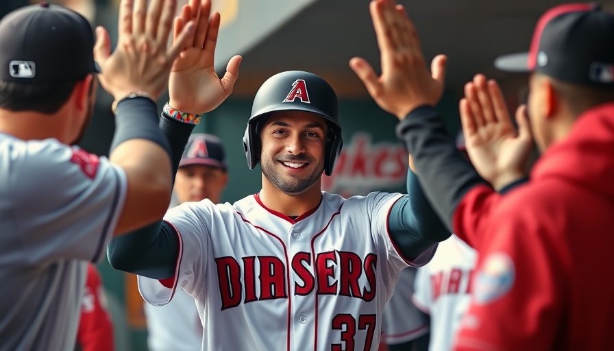 Diamondbacks player celebrated in dugout, team energy.