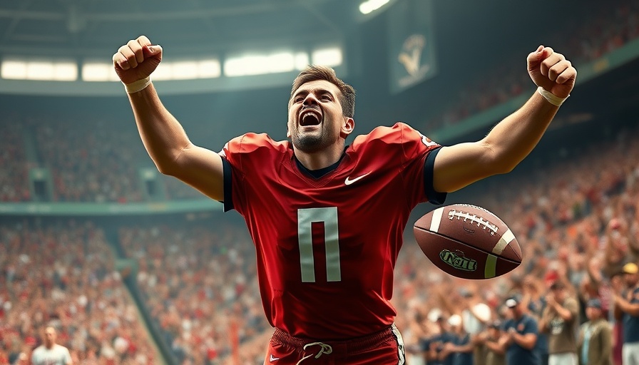 2025 college football predictions: Player celebrates touchdown in front of cheering fans.