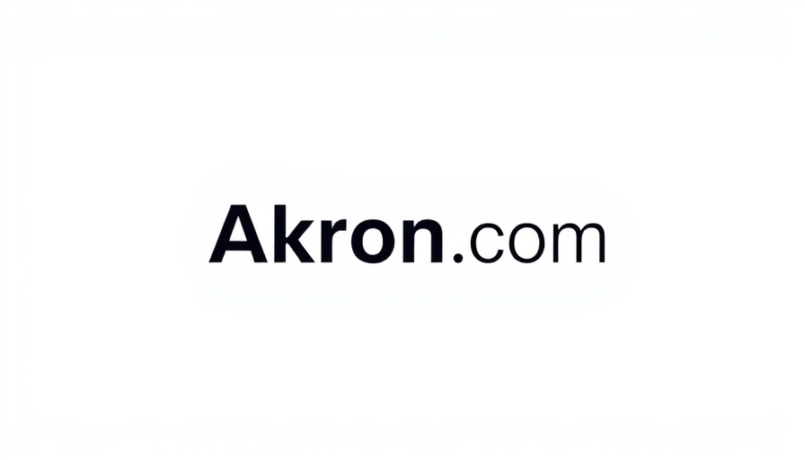 Akron.com text logo on white background.